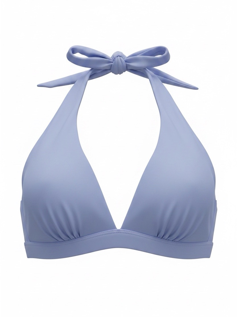 Aerie Keyhole Crossover Blue Halter Bikini Top Small Msrp $37 New With Tag